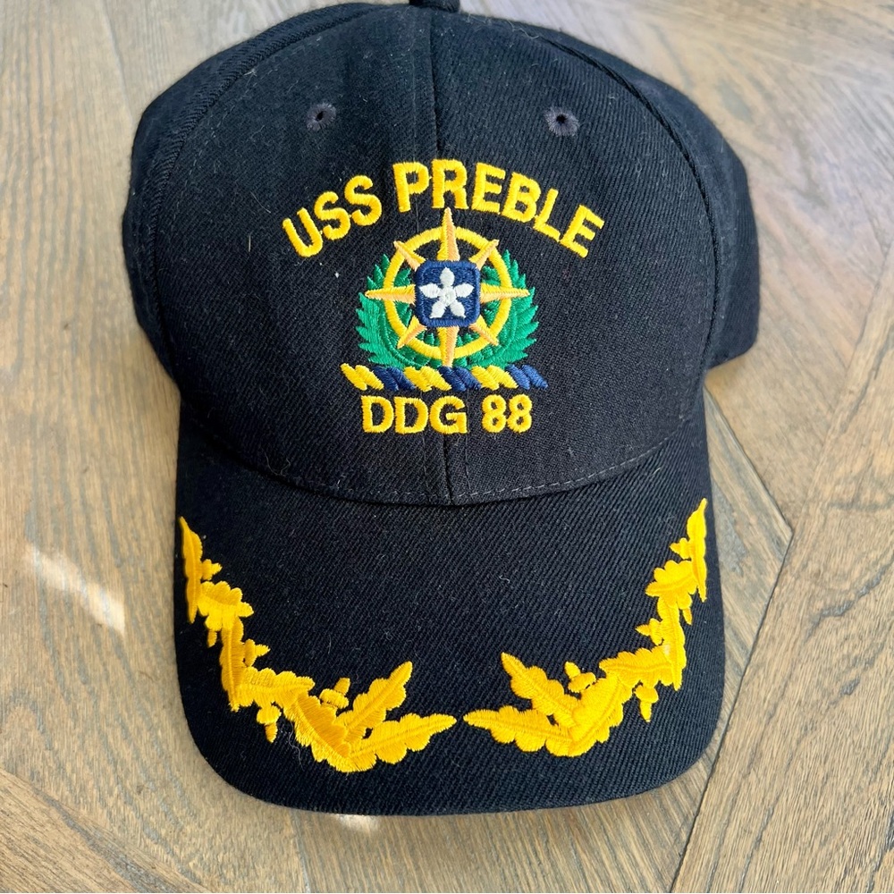 USS Preble Commander’s Hat DDG-88 US Navy Corps Baseball Cap Hat Adjust Closure